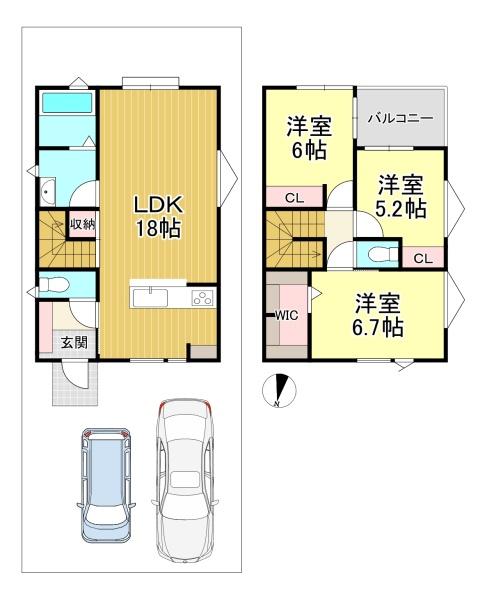 新築戸建 大原野上里勝山町2号地