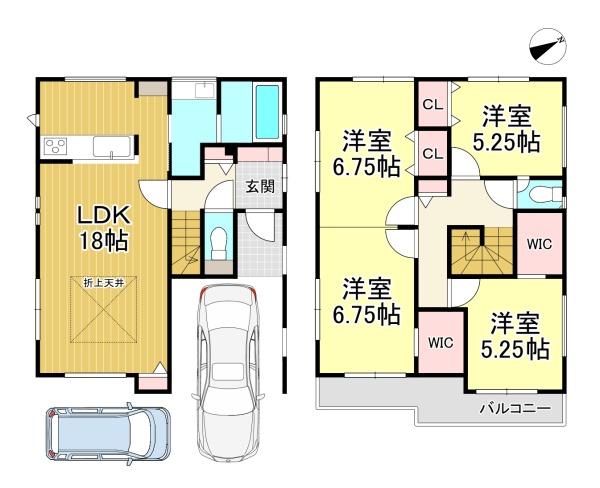 新築戸建　乙訓郡大山崎町下植野二階下