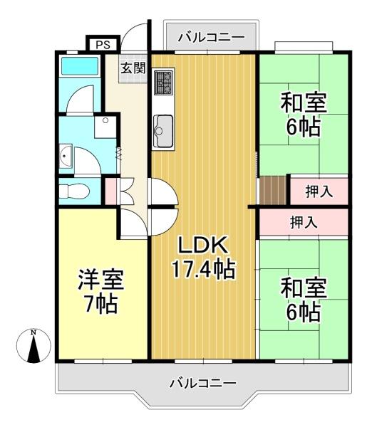 中古マンション　境谷西第二住宅2棟
