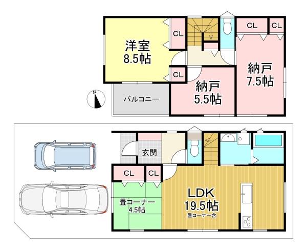 新築戸建　伏見区羽束師鴨川2号棟