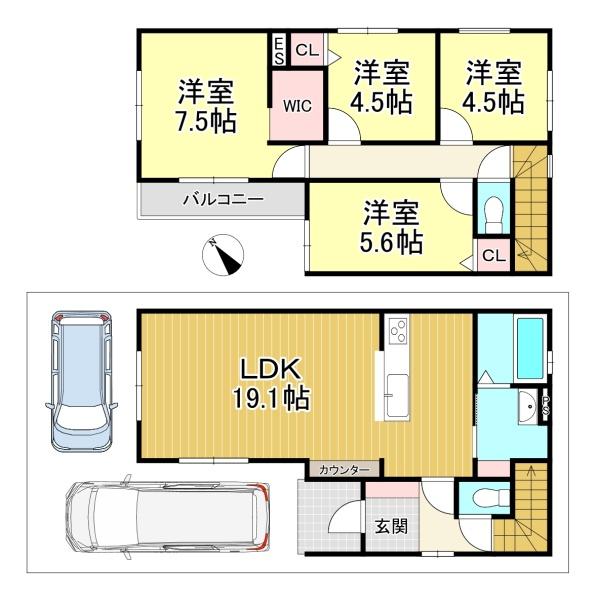 新築戸建　大山崎町2期1号棟