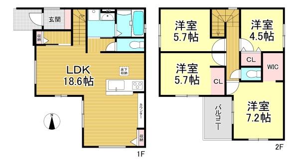 新築戸建 伏見区羽束師古川町1期2号棟