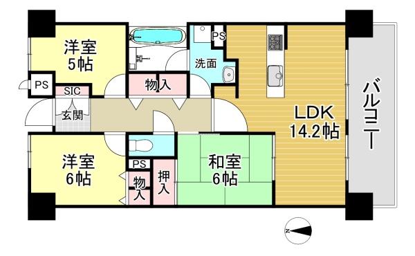 中古マンション グランド日光ハイツ東向日303