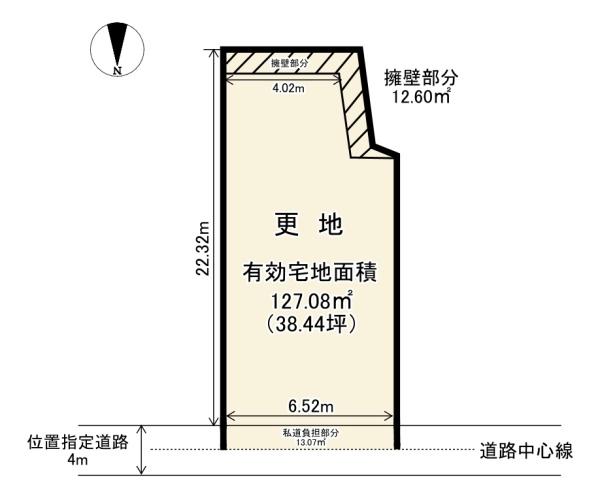 長岡京市奥海印寺谷田　建築条件無土地