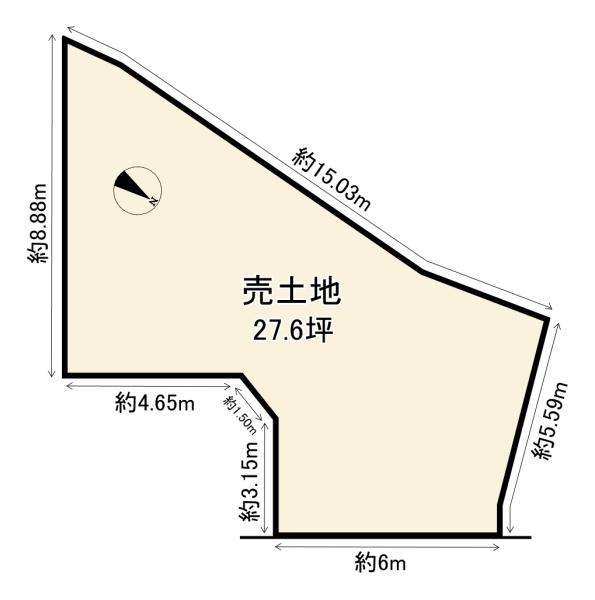 建築条件無土地　長岡京市長法寺力池9号地