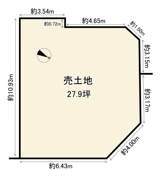 建築条件無土地　長岡京市長法寺力池10号地