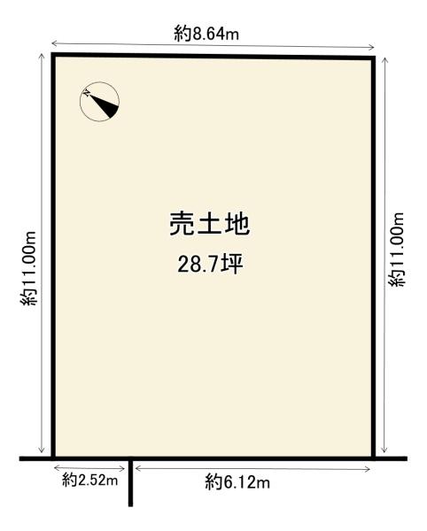 建築条件無土地　長岡京市長法寺力池13号地