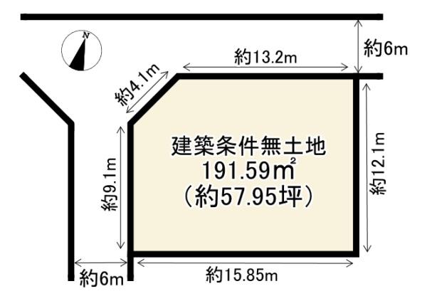 西京区大枝西新林町六丁目　建築条件無売土地