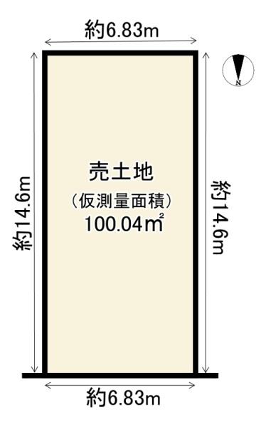 長岡京市一文橋1丁目1号地　建築条件無土地