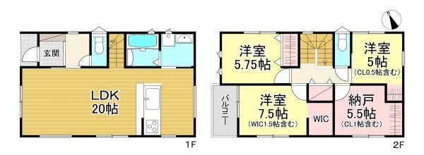 伏見区久我御旅町 新築戸建3号棟