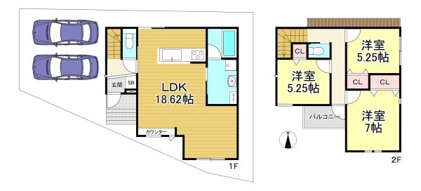 向日市物集女町立田　新築戸建