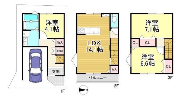 向日市寺戸町西田中瀬　新築戸建