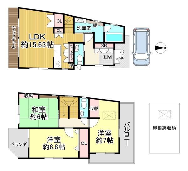 京都市西京区桂稲荷山町の中古一戸建て