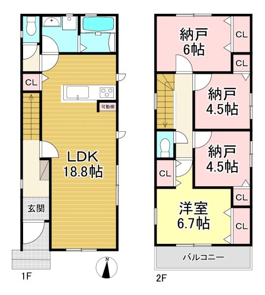新築戸建 伏見区久我森の宮町3号棟