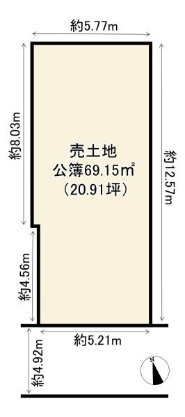 建築条件無土地　向日市寺戸町向畑20-177