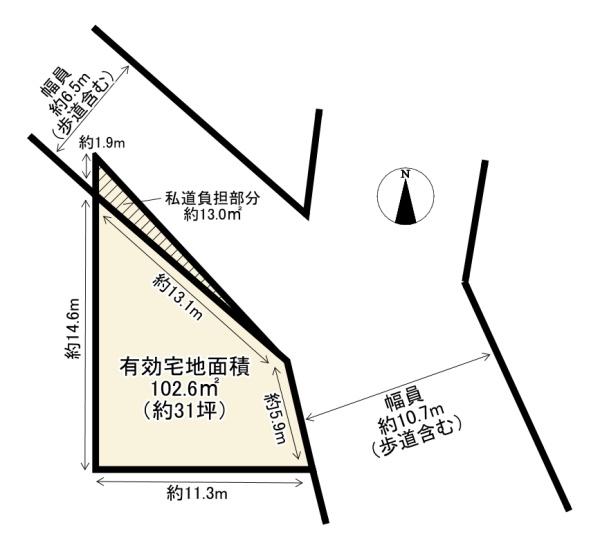 建築条件付売土地　西京区上桂前田町