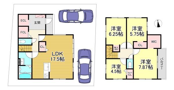 新築戸建　西京区上桂西居町1期1号地