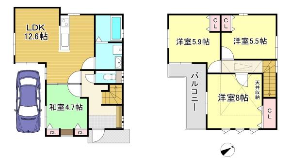 長岡京市久貝２丁目の中古一戸建