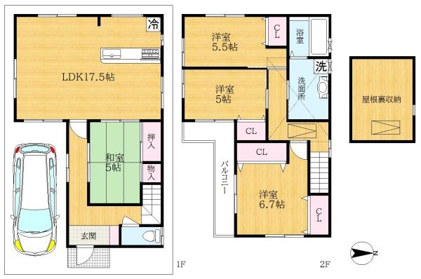 東大阪市新庄１丁目の中古一戸建て