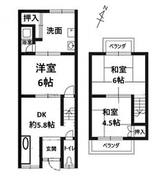 大津市大江２丁目の中古テラスハウス