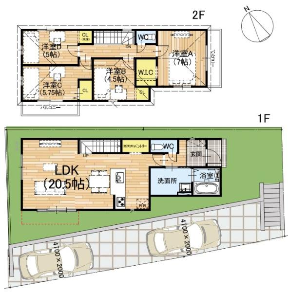 新築一戸建　2号地　全2区画