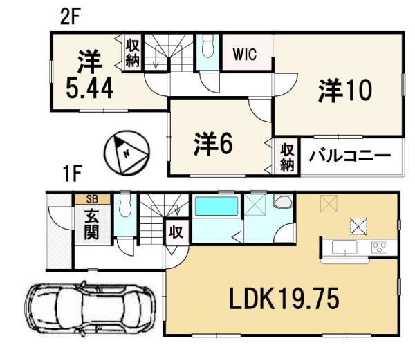 新築一戸建　1号棟　全2区画