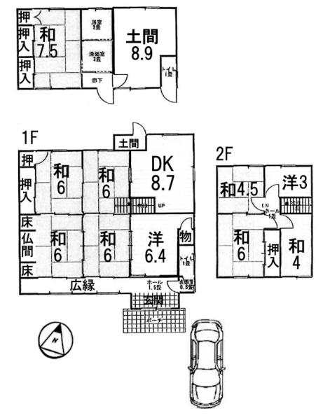 草津市木川町の中古一戸建