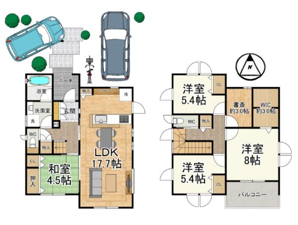 草津市南草津プリムタウン１丁目の中古一戸建