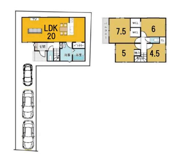 新築一戸建　2号地　全2区画