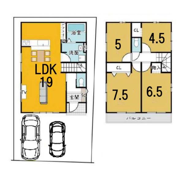 新築一戸建　1号地　全2区画