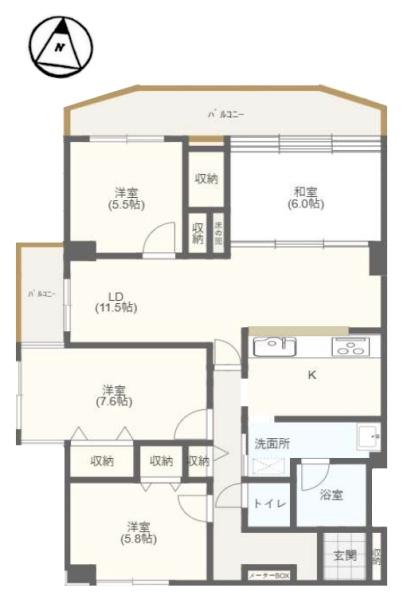 アメニティ石山2(間取り)