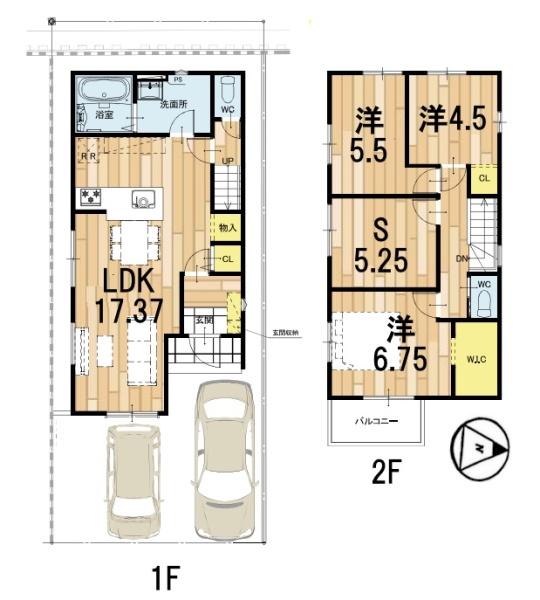 新築一戸建 2号地 全2区画 第1期(間取り)