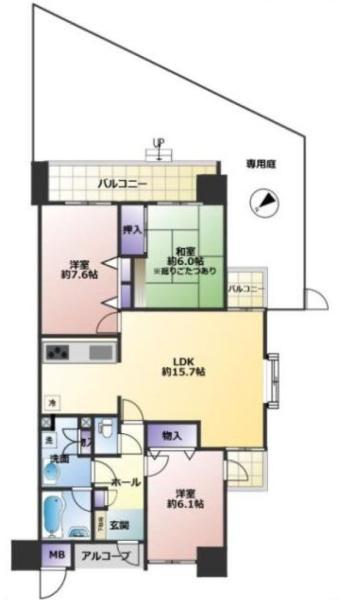 コスモ瀬田(間取り)