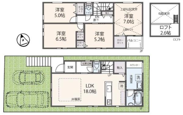 新築一戸建　A号棟　全2区画