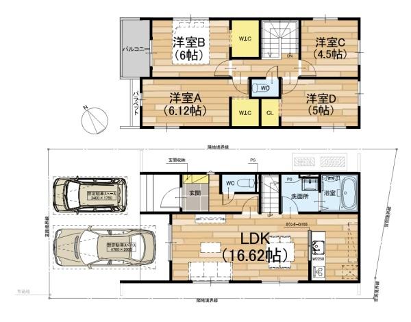 新築一戸建　1号地　　3期　全2区画