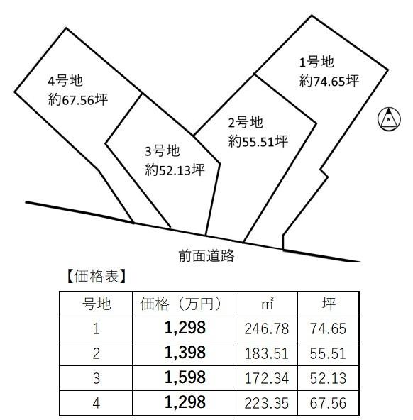 条件無　1号地／4区画