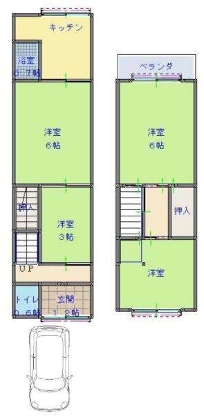 中古テラスハウス　西側