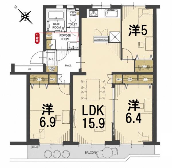 膳所ハイツ5号棟