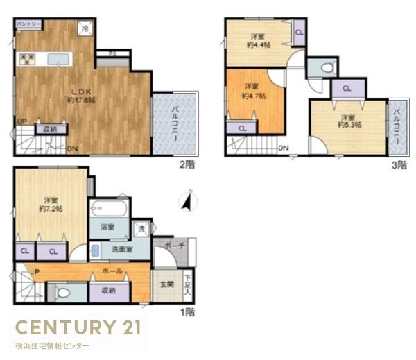 横須賀市船越町１丁目　新築一戸建て全５棟３号棟