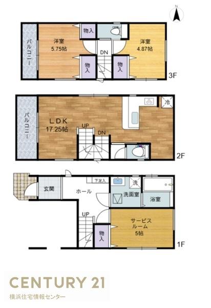 金沢区釜利谷東１丁目　新築一戸建て全２棟１号棟