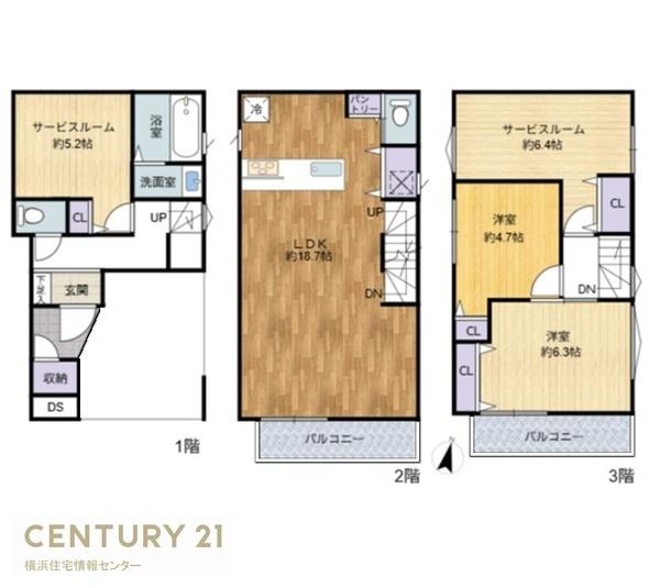 中区本牧間門　新築一戸建て全８棟２号棟