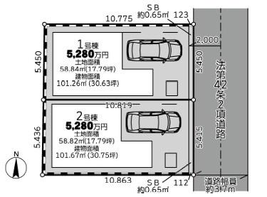金沢区釜利谷東１丁目　新築一戸建て全２棟１号棟