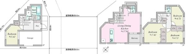 金沢区六浦南２丁目　新築一戸建て全３棟３号棟