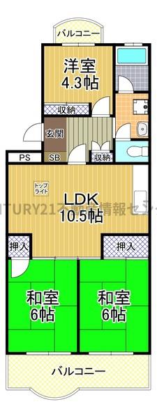 エメラルドマンション南津守１号棟