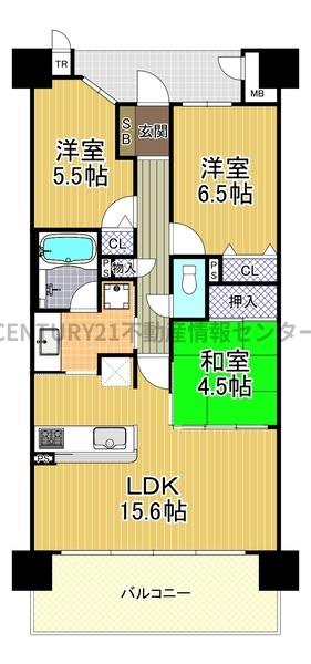 キングス夢咲シティ ひかりの街シャインコートC棟(間取り)