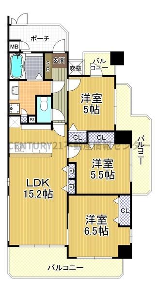シャルマンフジ住之江公園ドシール(間取り)