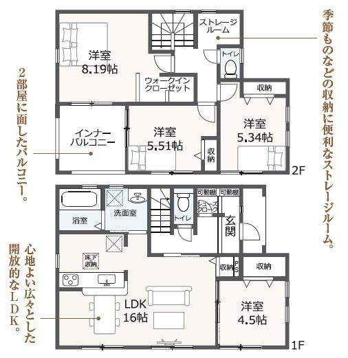 リーブルガーデン　岐阜市西改田　2号棟