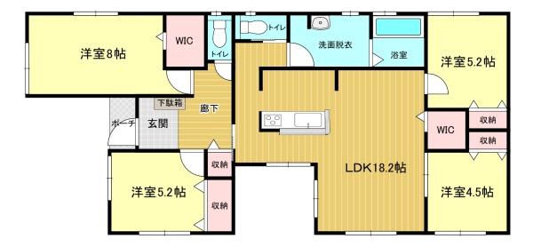 リーブルガーデン　岐阜市栄新町の平屋　1号棟