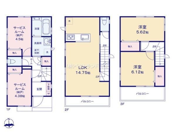 市川市原木3丁目　全2棟　1号棟