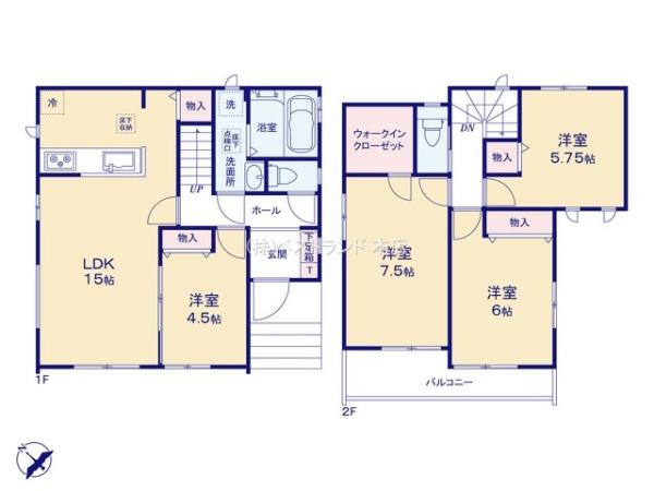 鎌ケ谷市丸山2丁目　全4棟　B号棟